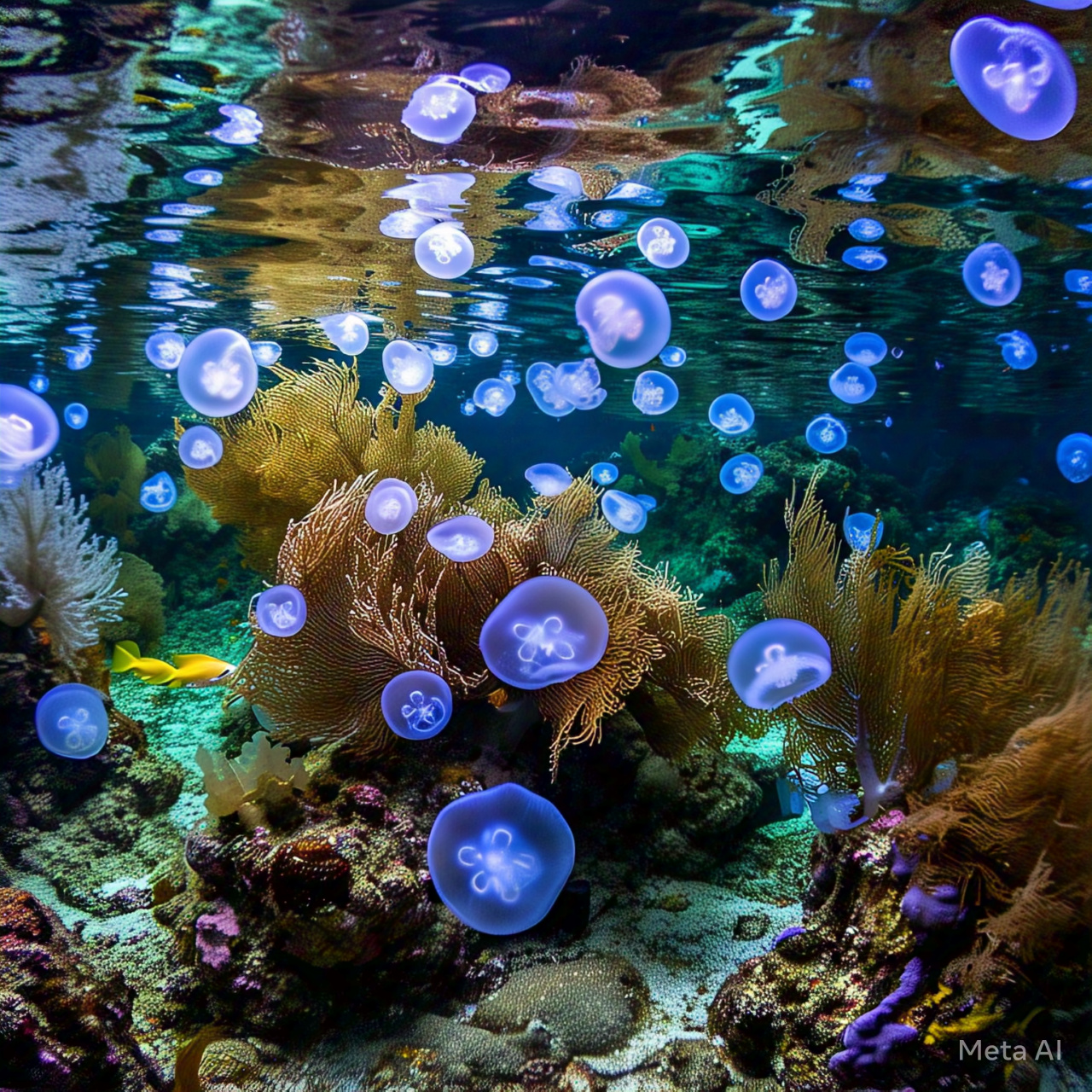 Bioluminescent jellyfish