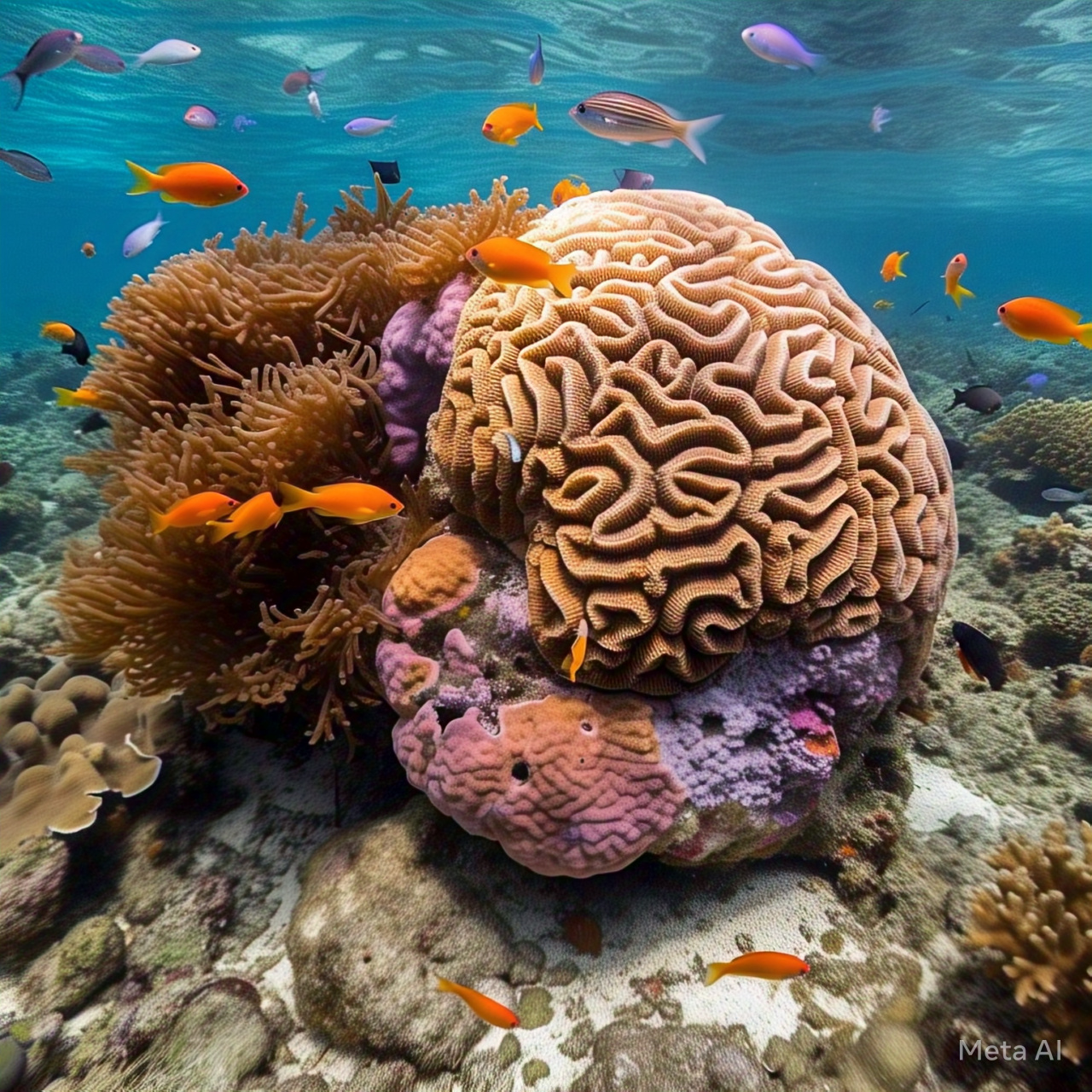 Brain coral formation