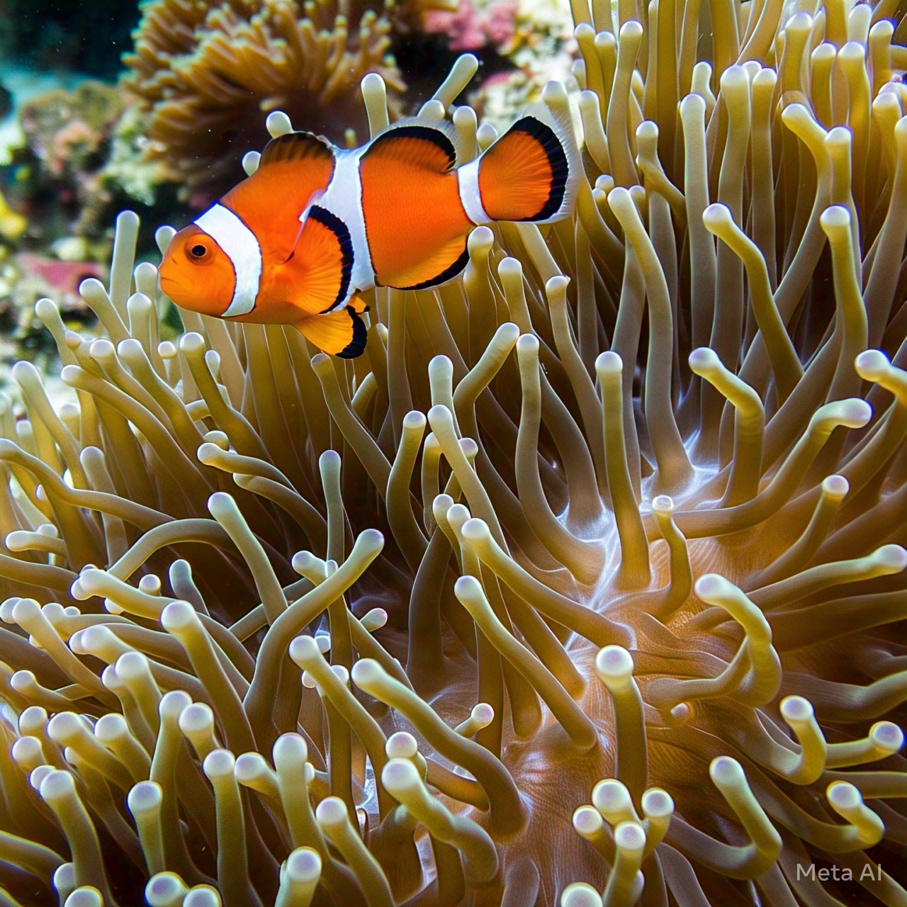 Clownfish in anemone